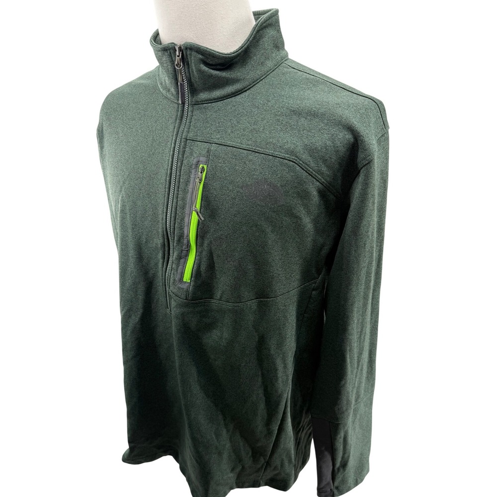 The‎ North Face Pullover 1/4 Zip Green Active Outdoor Shirt Jacket Mens 2XL